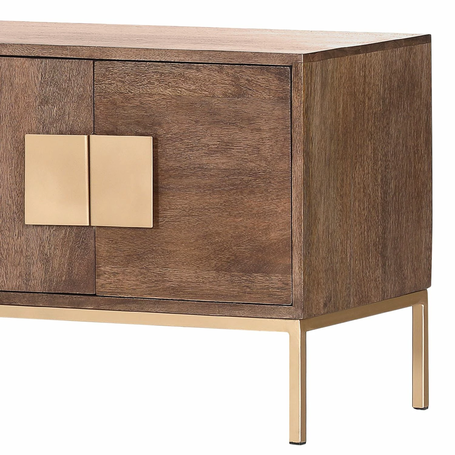 Jack & Alice TV-Lowboard Lyss II - Akazie massiv / Metall - Akazie Braun / Messing 2 Jack & Alice TV-Lowboard Lyss II - Akazie massiv / Metall - Akazie Braun / Messing – Bild 2