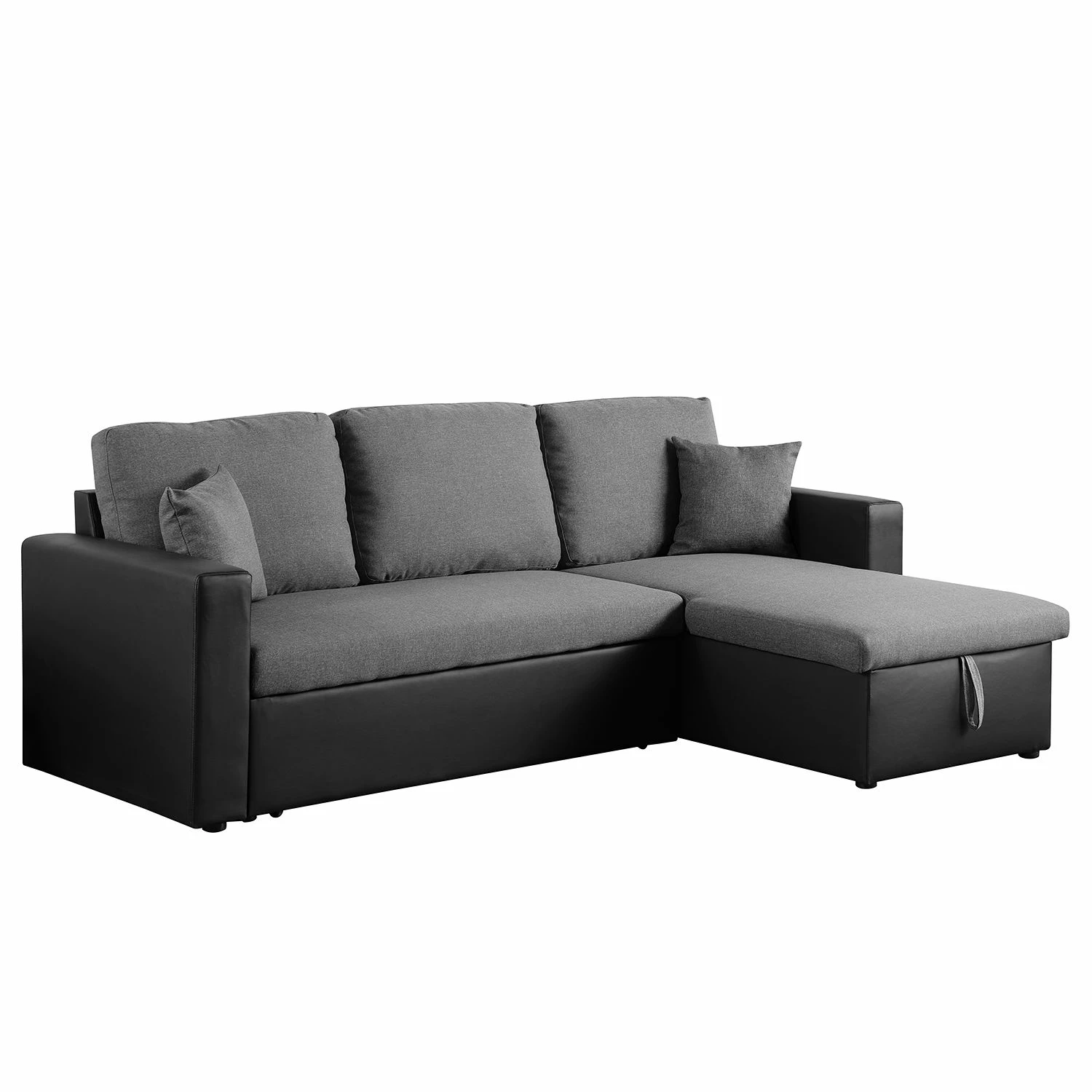 Fredriks Ecksofa Coventry II - Kunstleder/Webstoff - Grau / Schwarz 1 Fredriks Ecksofa Coventry II - Kunstleder/Webstoff - Grau / Schwarz