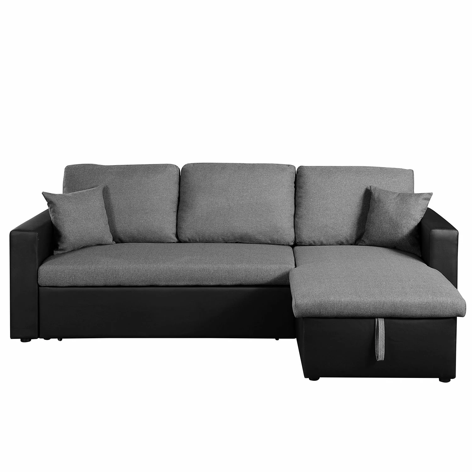 Fredriks Ecksofa Coventry II - Kunstleder/Webstoff - Grau / Schwarz 3 Fredriks Ecksofa Coventry II - Kunstleder/Webstoff - Grau / Schwarz – Bild 3