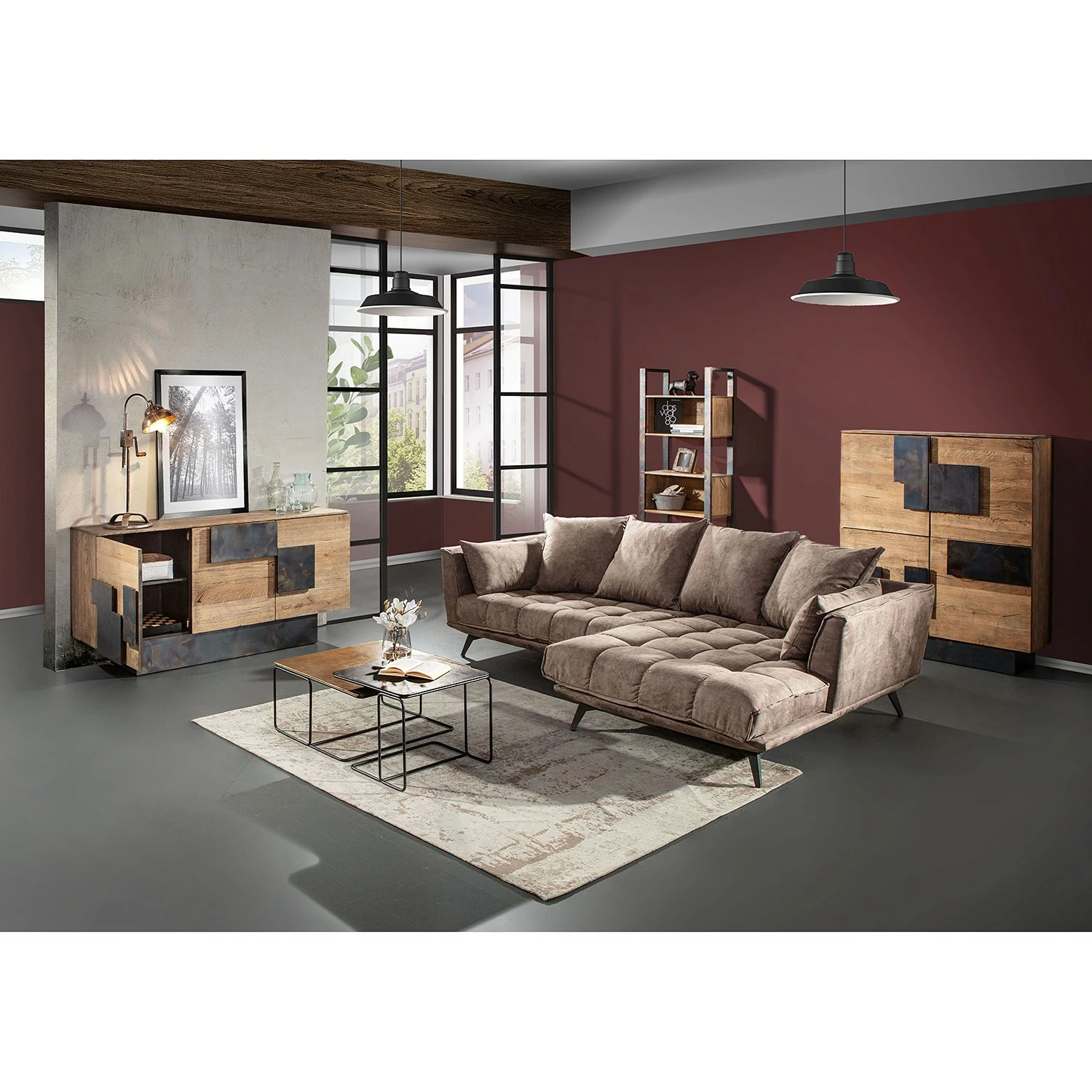 Ars manufacti Couchtisch Tokko (2er-Set) - Eisen - Messing / Schwarz 2 Ars manufacti Couchtisch Tokko (2er-Set) - Eisen - Messing / Schwarz – Bild 2