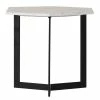 Jack & Alice Beistelltisch Suso - Marmor / Metall - Marmor Weiß / Schwarz