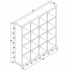 KiYDOO Regal Shelfy II - Weiß - Breite: 158 cm -Wohnzimmermöbel boutique en ligne 1000173851 191106 15233200027 SKETCH DETAILS P000000001000173851 sketch