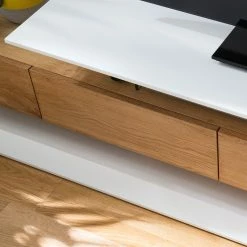 Fredriks TV-Lowboard Hensies - Matt Weiß / Asteiche -Wohnzimmermöbel boutique en ligne 1000174305 200117 07244800005 DETAILS P000000001000174305