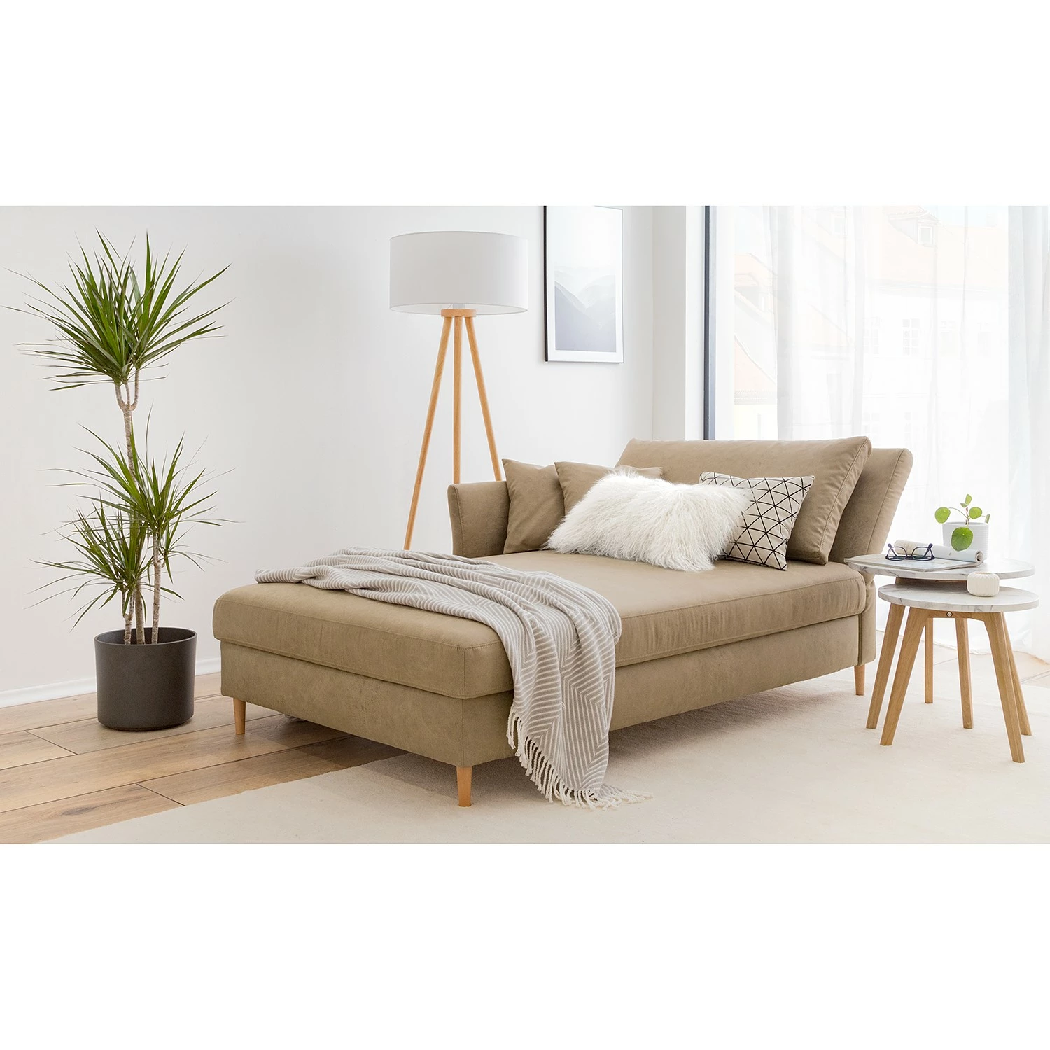 Ars Natura Recamiere Hillarys III - Antiklederlook - Latte Macchiato - Breite: 110 cm - Armlehne davorstehend rechts 2 Ars Natura Recamiere Hillarys III - Antiklederlook - Latte Macchiato - Breite: 110 cm - Armlehne davorstehend rechts – Bild 2