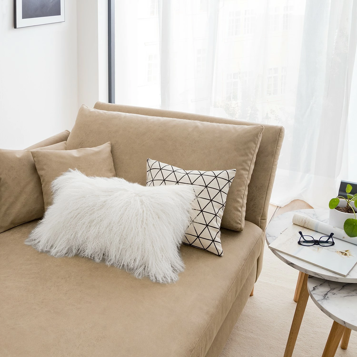 Ars Natura Recamiere Hillarys III - Antiklederlook - Latte Macchiato - Breite: 110 cm - Armlehne davorstehend rechts 10 Ars Natura Recamiere Hillarys III - Antiklederlook - Latte Macchiato - Breite: 110 cm - Armlehne davorstehend rechts – Bild 10