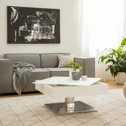 Fredriks Couchtisch Zenda - Weiß / Silber -Wohnzimmermöbel boutique en ligne 1000174642 200715 06264300022 MOOD DETAILS P000000001000174642 mood