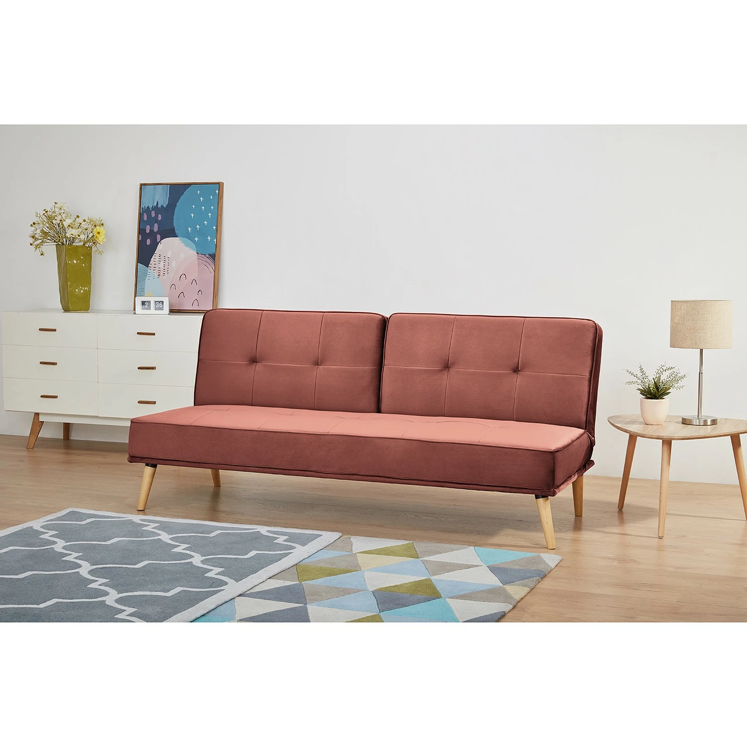 Mørteens Schlafsofa Bardon - Samt - Mauve 2 Mørteens Schlafsofa Bardon - Samt - Mauve – Bild 2