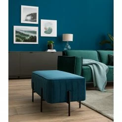 Jack & Alice Polsterhocker Raich I - Samt - Dunkelblau -Wohnzimmermöbel boutique en ligne 1000175669 200702 09252500017 MOOD DETAILS P000000001000175669 mood