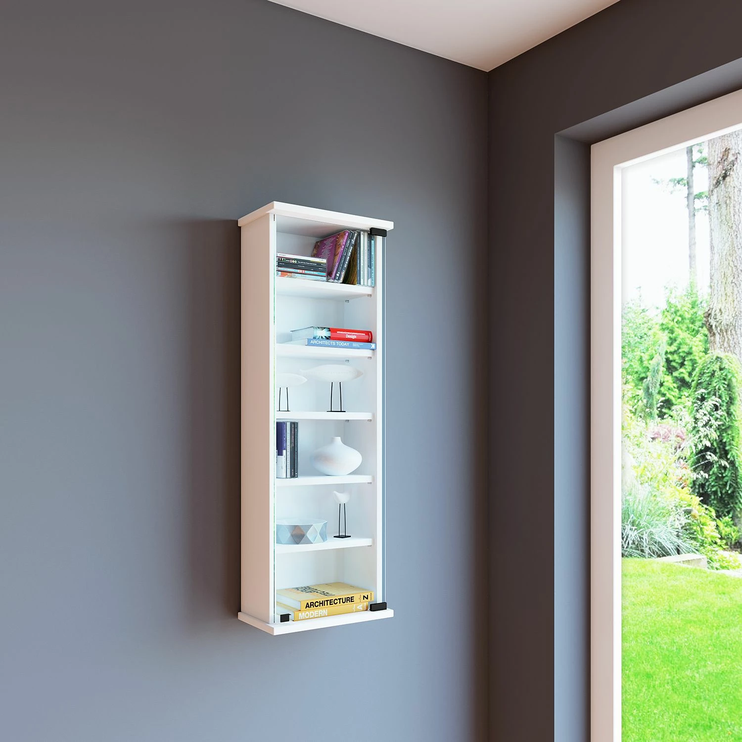 VCM Hängevitrine Loposa - Weiß - Breite: 31 cm 2 VCM Hängevitrine Loposa - Weiß - Breite: 31 cm – Bild 2