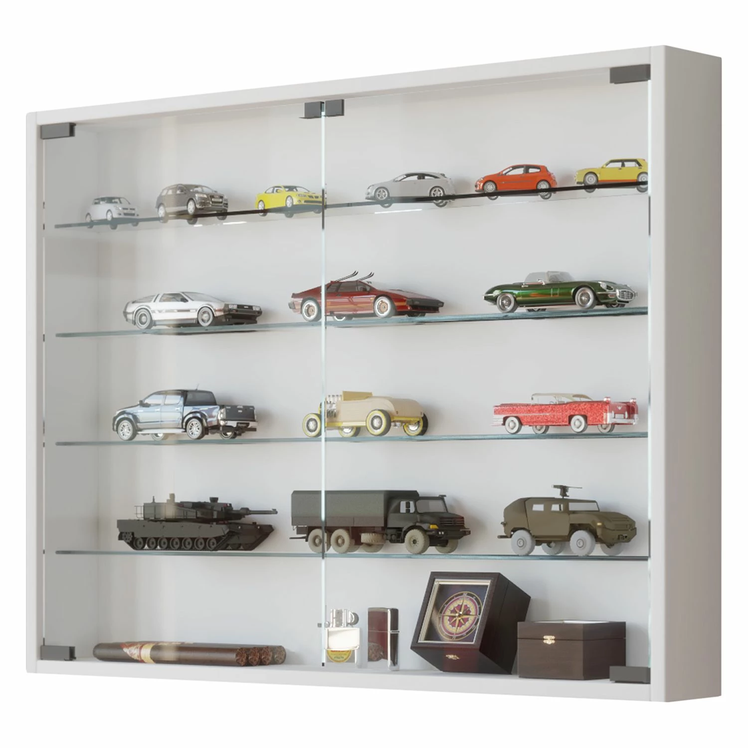 VCM Hängevitrine Mandosa II - Weiß 1 VCM Hängevitrine Mandosa II - Weiß