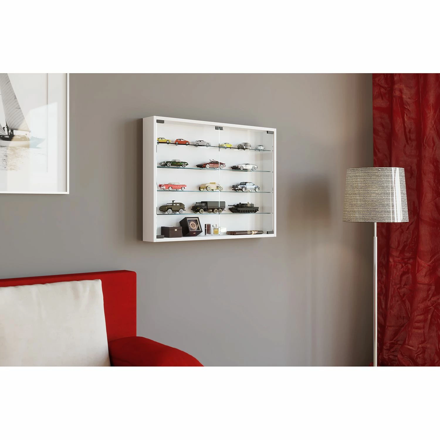 VCM Hängevitrine Mandosa II - Weiß 2 VCM Hängevitrine Mandosa II - Weiß – Bild 2