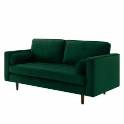 Jack & Alice Sofa Pirk (2-Sitzer) - Samt - Dunkelgrün
