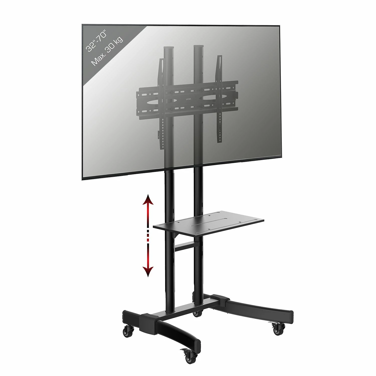 VCM TV-Rack B-MS - Höhe: 125 cm 2 VCM TV-Rack B-MS - Höhe: 125 cm – Bild 2
