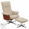 Fredriks Relaxsessel Roumont - inkl. Hocker - Microfaser - Creme