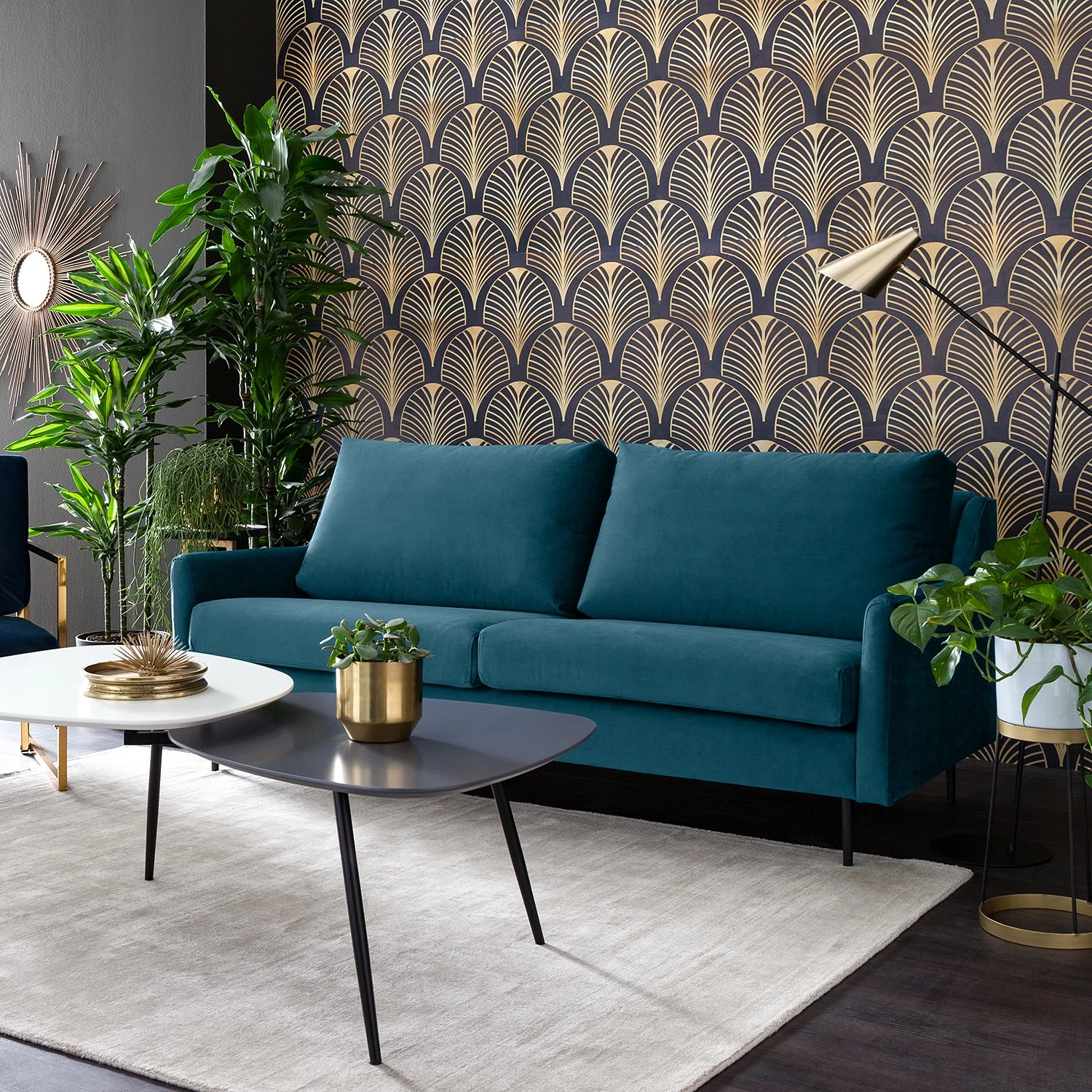 Fredriks Sofa Kenten II (2-Sitzer) - Samt - Marineblau 3 Fredriks Sofa Kenten II (2-Sitzer) - Samt - Marineblau – Bild 3