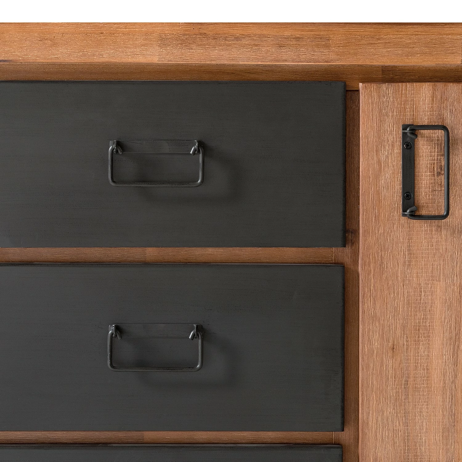 Ars manufacti Sideboard Manchester IV - Akazie massiv / Metall - Akazie / Anthrazit 12 Ars manufacti Sideboard Manchester IV - Akazie massiv / Metall - Akazie / Anthrazit – Bild 12