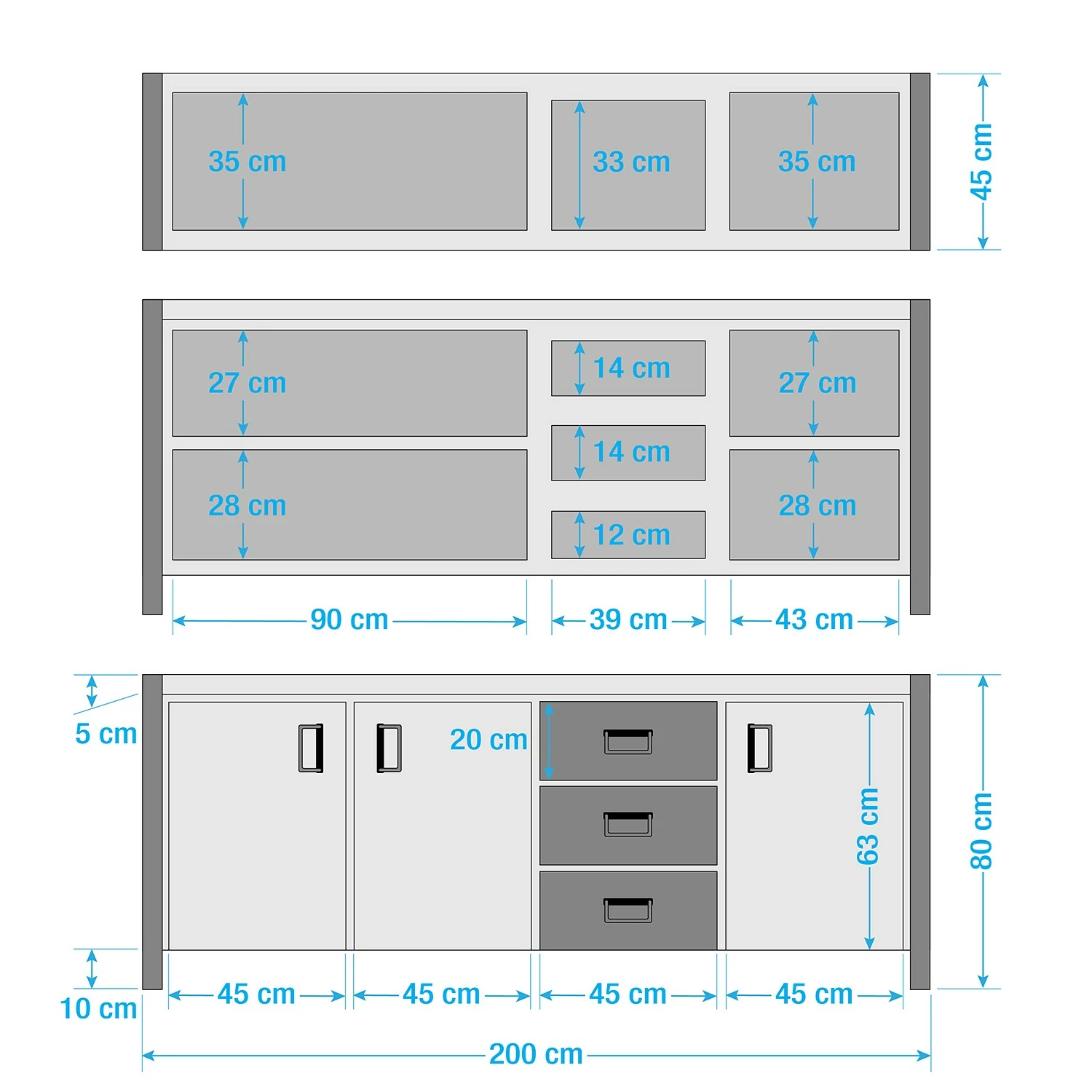 Ars manufacti Sideboard Manchester IV - Akazie massiv / Metall - Akazie / Anthrazit 14 Ars manufacti Sideboard Manchester IV - Akazie massiv / Metall - Akazie / Anthrazit – Bild 14