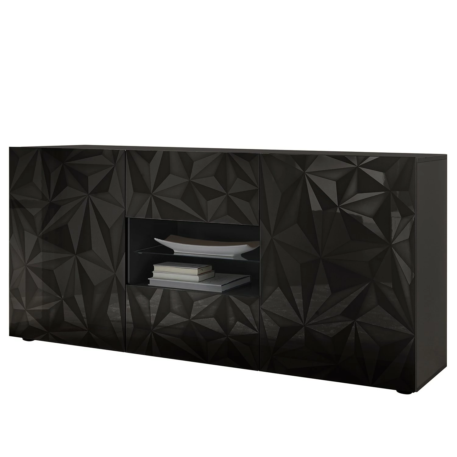 LC Spa Sideboard Prisma II - Hochglanz Anthrazit 1 LC Spa Sideboard Prisma II - Hochglanz Anthrazit