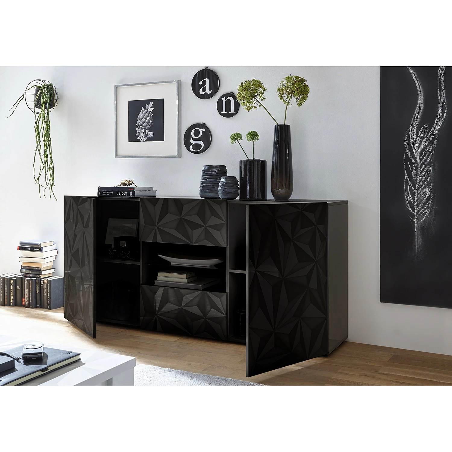 LC Spa Sideboard Prisma II - Hochglanz Anthrazit 3 LC Spa Sideboard Prisma II - Hochglanz Anthrazit – Bild 3