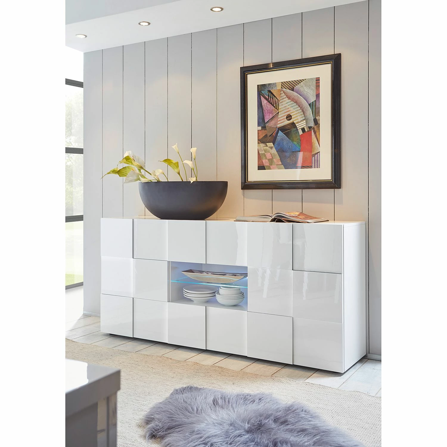 LC Spa Sideboard Dama II - Hochglanz Weiß 2 LC Spa Sideboard Dama II - Hochglanz Weiß – Bild 2