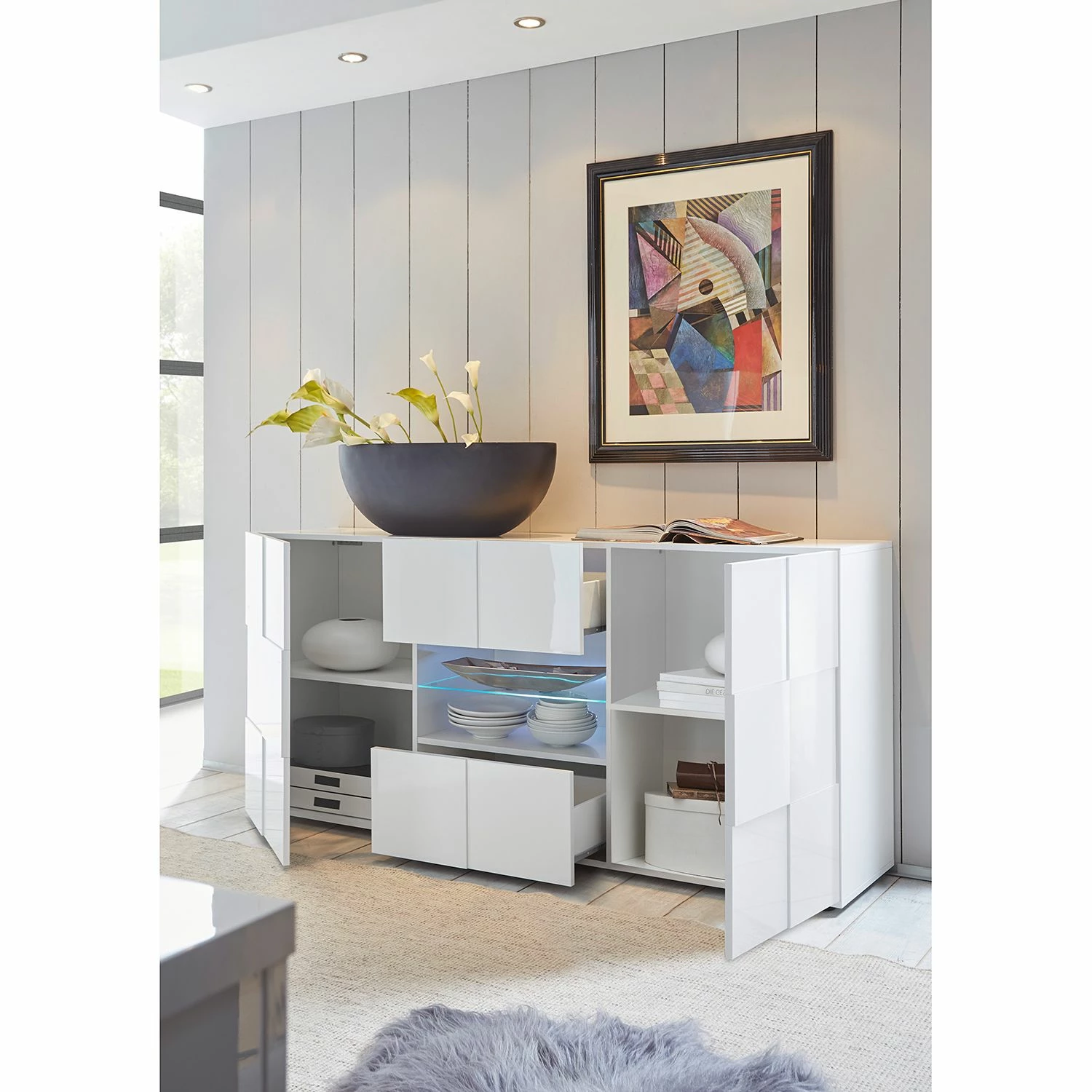 LC Spa Sideboard Dama II - Hochglanz Weiß 3 LC Spa Sideboard Dama II - Hochglanz Weiß – Bild 3