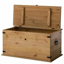 Maison Belfort Truhe Finca Rustica - Kiefer massiv - Kiefer Natur -Wohnzimmermöbel boutique en ligne 1000178021 200212 13141200024 DETAILS P000000001000178021