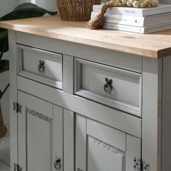 Maison Belfort Kommode Finca Rustica I - Kiefer massiv - Kiefer Grau -Wohnzimmermöbel boutique en ligne 1000178041 200511 13145600009 DETAILS P000000001000178041