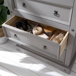 Maison Belfort Kommode Finca Rustica II - Kiefer massiv - Kiefer Grau -Wohnzimmermöbel boutique en ligne 1000178050 200511 13150200016 DETAILS P000000001000178050