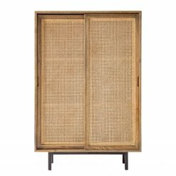 Ars manufacti Highboard Vina - Mango massiv / Wiener Geflecht - Mango / Schwarz -Wohnzimmermöbel boutique en ligne 1000178071 200323 13583400012 DETAILS P000000001000178071