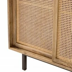 Ars manufacti Highboard Vina - Mango massiv / Wiener Geflecht - Mango / Schwarz -Wohnzimmermöbel boutique en ligne 1000178071 200323 13583800017 DETAILS P000000001000178071