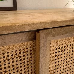 Ars manufacti Highboard Vina - Mango massiv / Wiener Geflecht - Mango / Schwarz -Wohnzimmermöbel boutique en ligne 1000178071 200324 13412500004 DETAILS P000000001000178071