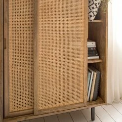 Ars manufacti Highboard Vina - Mango massiv / Wiener Geflecht - Mango / Schwarz -Wohnzimmermöbel boutique en ligne 1000178071 200324 13412700006 DETAILS P000000001000178071