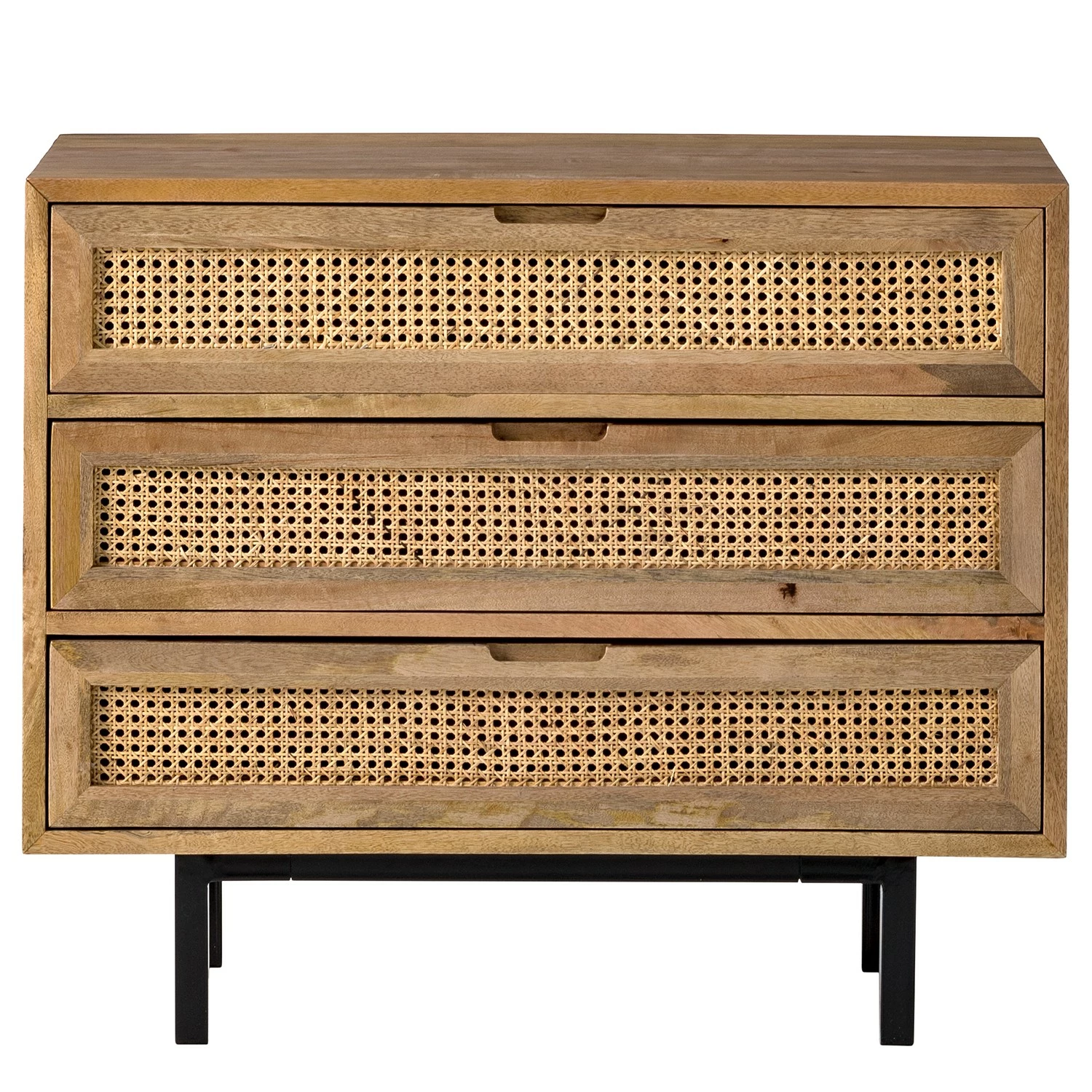 Ars manufacti Kommode Vina I - Mango massiv / Wiener Geflecht - Mango / Schwarz 3 Ars manufacti Kommode Vina I - Mango massiv / Wiener Geflecht - Mango / Schwarz – Bild 3