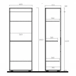 LC Spa Standvitrine Easy - Hochglanz Weiß -Wohnzimmermöbel boutique en ligne 1000178261 190807 07483700006 SKETCH DETAILS P000000001000178261 sketch