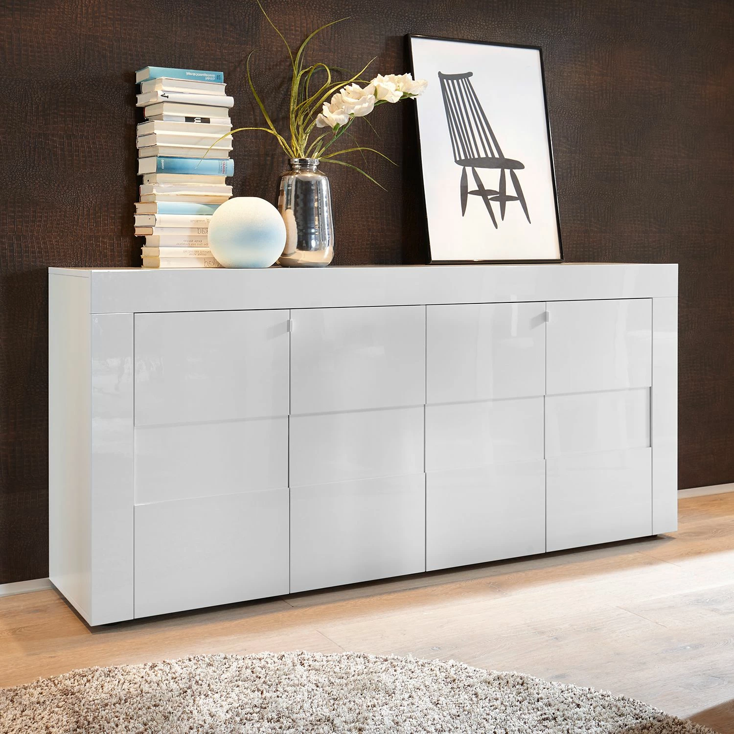 LC Spa Sideboard Easy III - Hochglanz Weiß 2 LC Spa Sideboard Easy III - Hochglanz Weiß – Bild 2