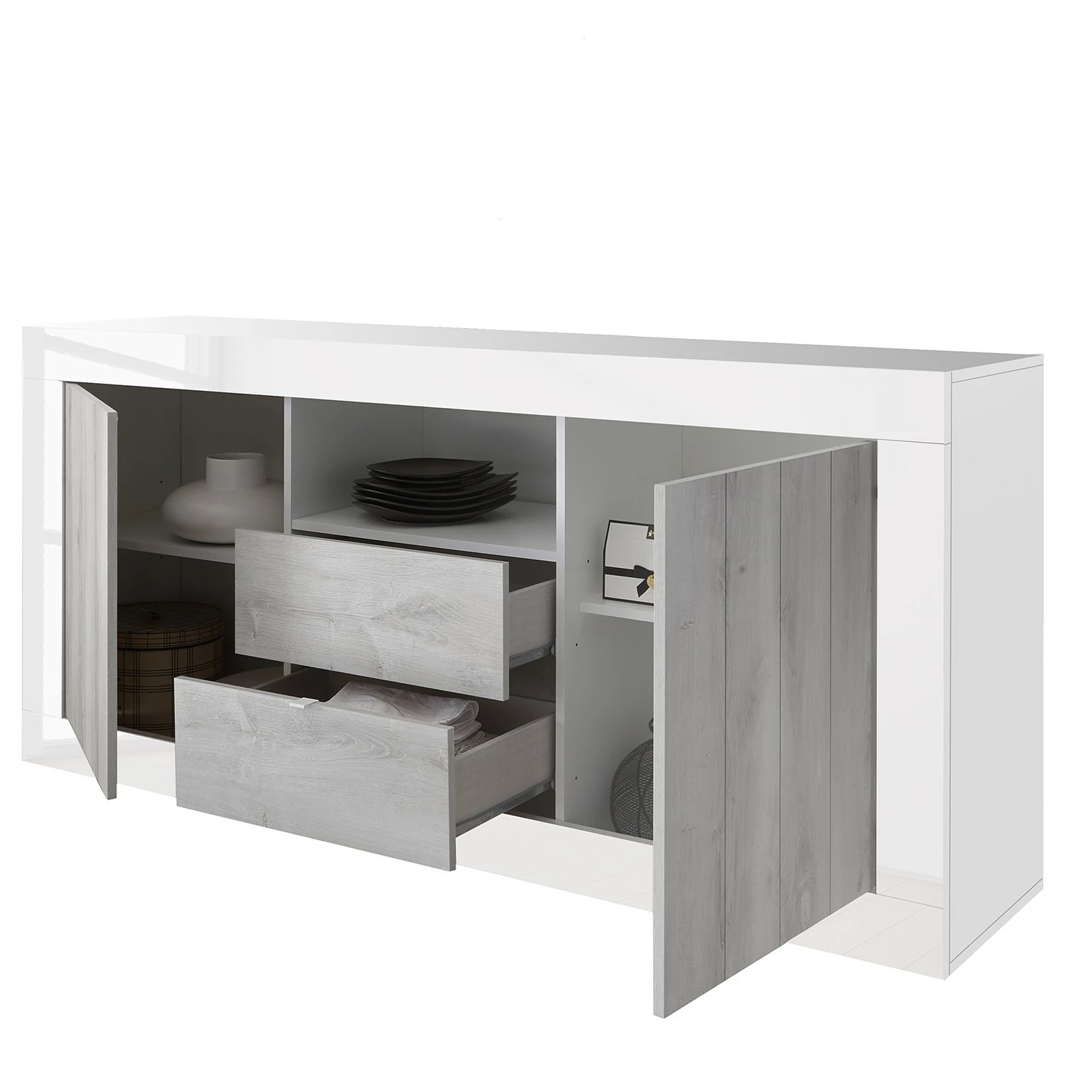 LC Spa Sideboard Urbino I - Hellgrau / Weiß 6 LC Spa Sideboard Urbino I - Hellgrau / Weiß – Bild 6