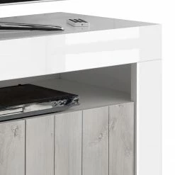 LC Spa TV-Lowboard Urbino - Hochglanz Weiß - Hellgrau / Weiß -Wohnzimmermöbel boutique en ligne 1000178444 201029 08594100656 DETAILS P000000001000178444