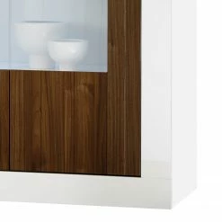 LC Spa Vitrinenschrank Urbino - Nussbaum Dekor / Weiß -Wohnzimmermöbel boutique en ligne 1000178447 201029 09012600684 DETAILS P000000001000178447