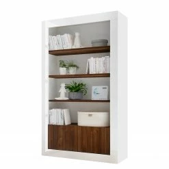 LC Spa Regal Urbino - Nussbaum Dekor / Weiß