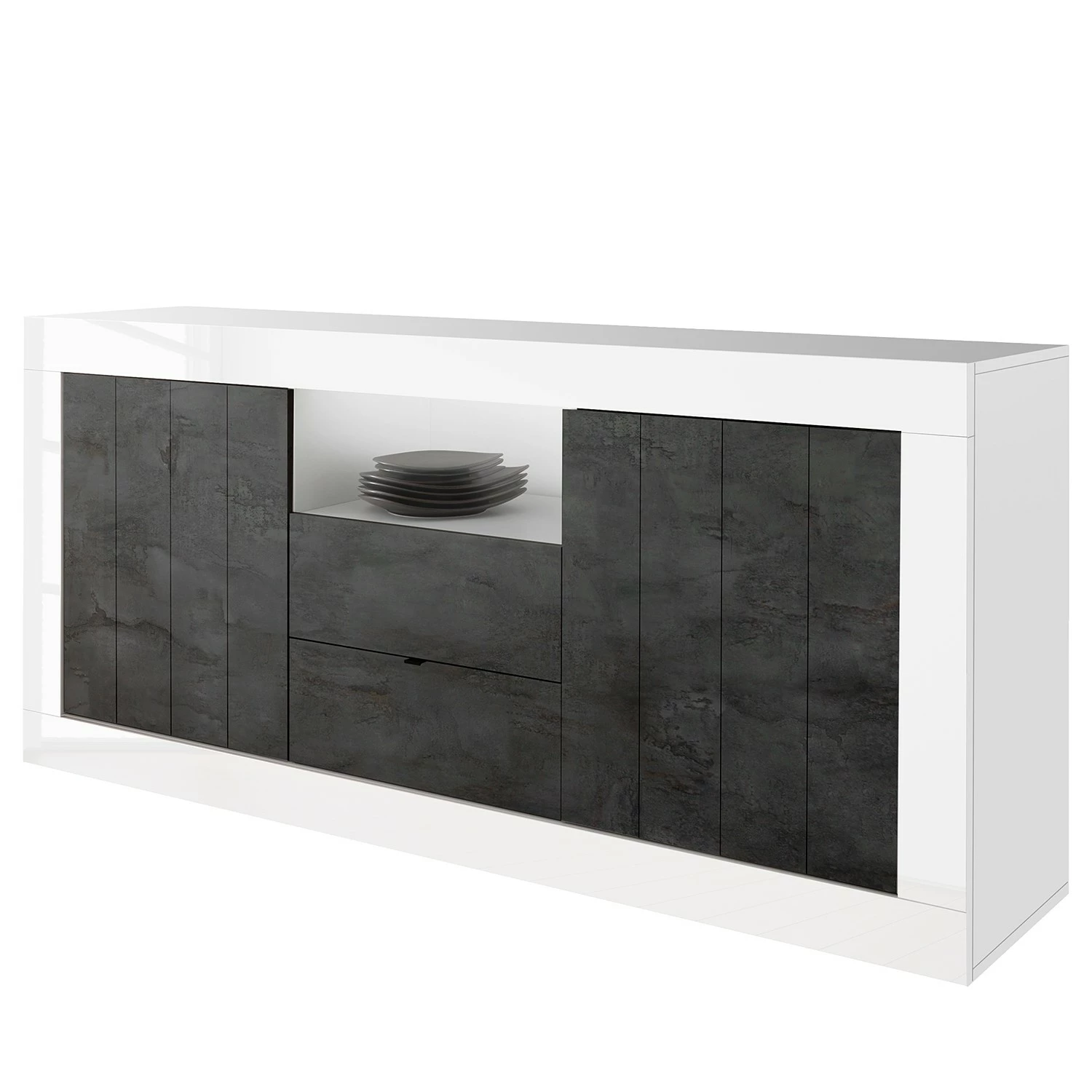 LC Spa Sideboard Urbino I - Dunkelgrau / Weiß 1 LC Spa Sideboard Urbino I - Dunkelgrau / Weiß