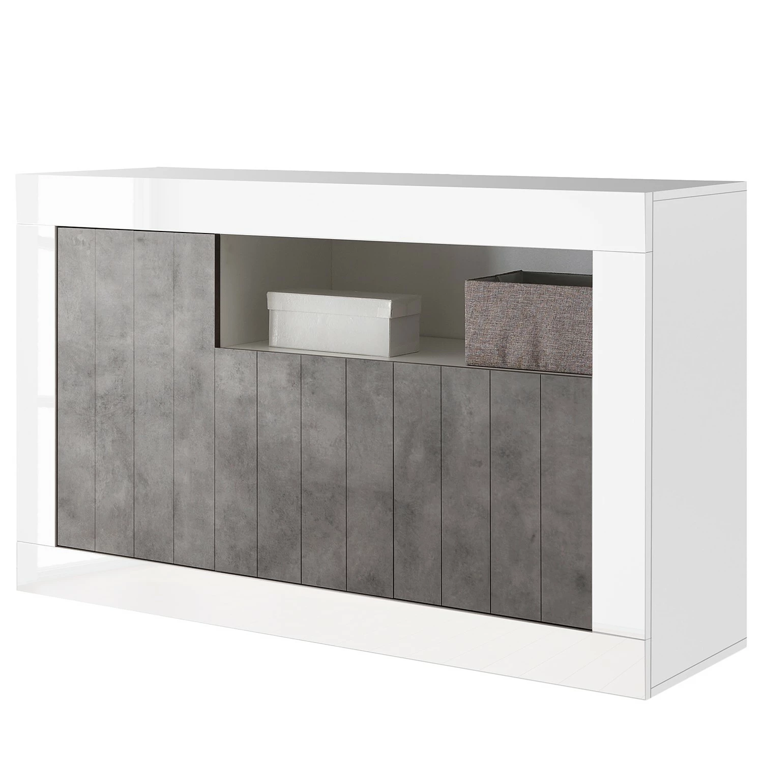 LC Spa Sideboard Urbino II - Beton Dekor / Weiß 1 LC Spa Sideboard Urbino II - Beton Dekor / Weiß