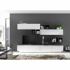 LC Spa Wohnwand Infinity X (12-teilig) - Weiß / Beton Dekor