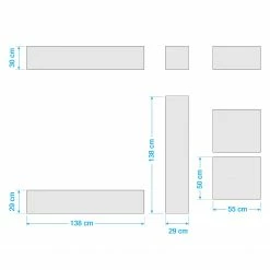 LC Spa Wohnwand Infinity I (4-teilig) - Beton Dekor / Graphit -Wohnzimmermöbel boutique en ligne 1000178639 190807 06303100126 SKETCH DETAILS P000000001000178639 sketch