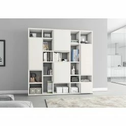 Loftscape Bücherregal Emporior VII - Cremeweiß - Breite: 224 cm