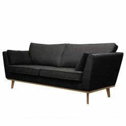 Mørteens Sofa Lauwe (2,5-Sitzer) - Webstoff - Schwarz