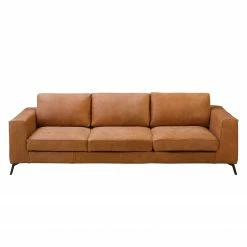 Jack & Alice Sofa Sanchez I (3-Sitzer) - Echtleder Kena: Cognac -Wohnzimmermöbel boutique en ligne 1000179227 190813 17574600026 DETAILS P000000001000179227