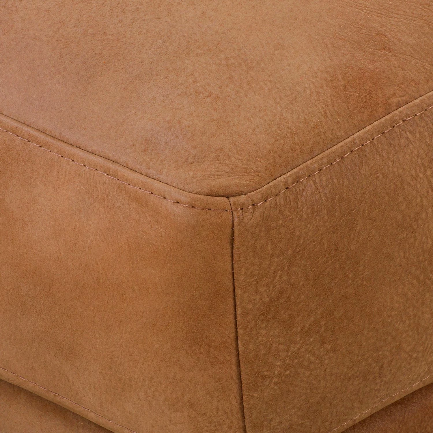 Ars manufacti Polsterhocker Hendra I - Echtleder - Cognac 7 Ars manufacti Polsterhocker Hendra I - Echtleder - Cognac – Bild 7