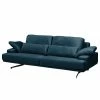 Fredriks Sofa Lurrip II (3-Sitzer) - Webstoff - Samt Onoli: Marineblau
