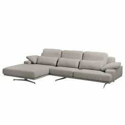 Fredriks Ecksofa Lurrip II - Webstoff - Webstoff Delea: Grau - Longchair davorstehend links