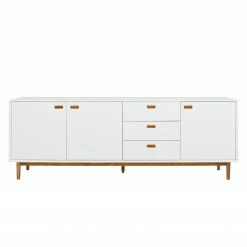 Tenzo Sideboard Svea III - Weiß / Eiche Dekor -Wohnzimmermöbel boutique en ligne 1000179429 190724 06293600229 DETAILS P000000001000179429